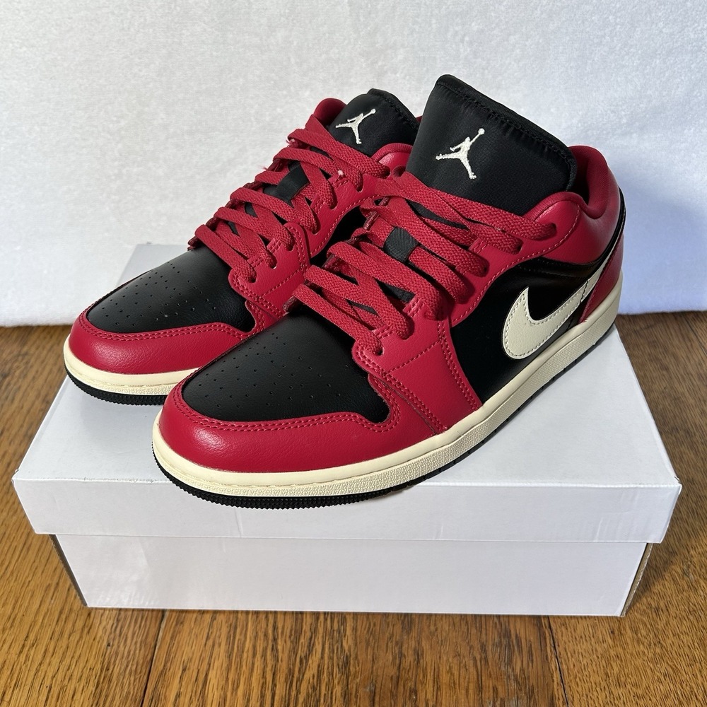 Jordan Womens Size 10.5 Air Jordan 1 Low Mystic Hibiscus/Coconut Milk Shoes